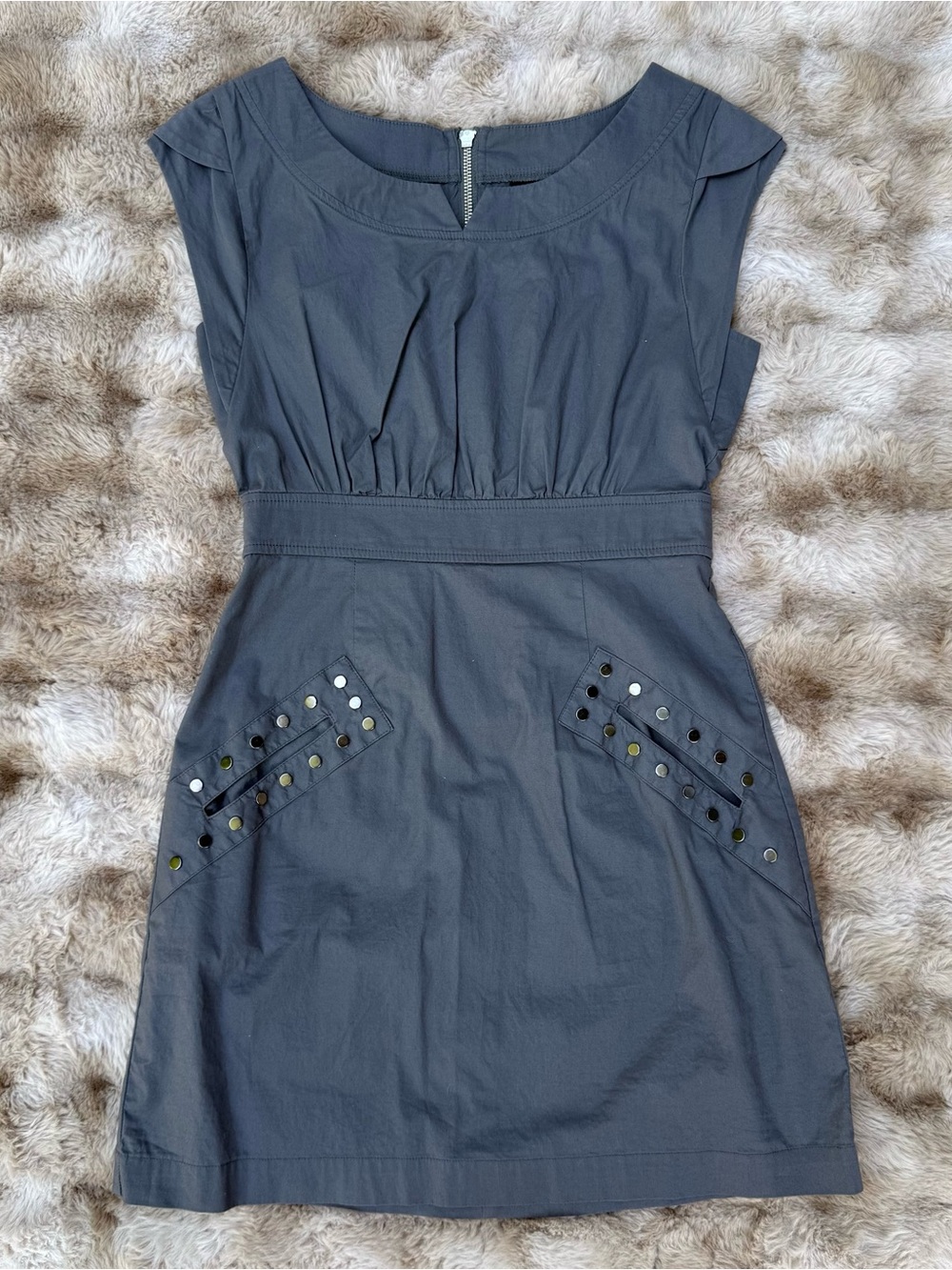 Guess Cap-Sleeve Mini Dress with Pockets